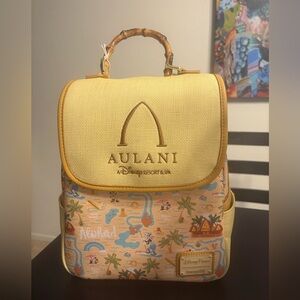 Disney Aulani Resort Loungefly Backpack with Bamboo handle